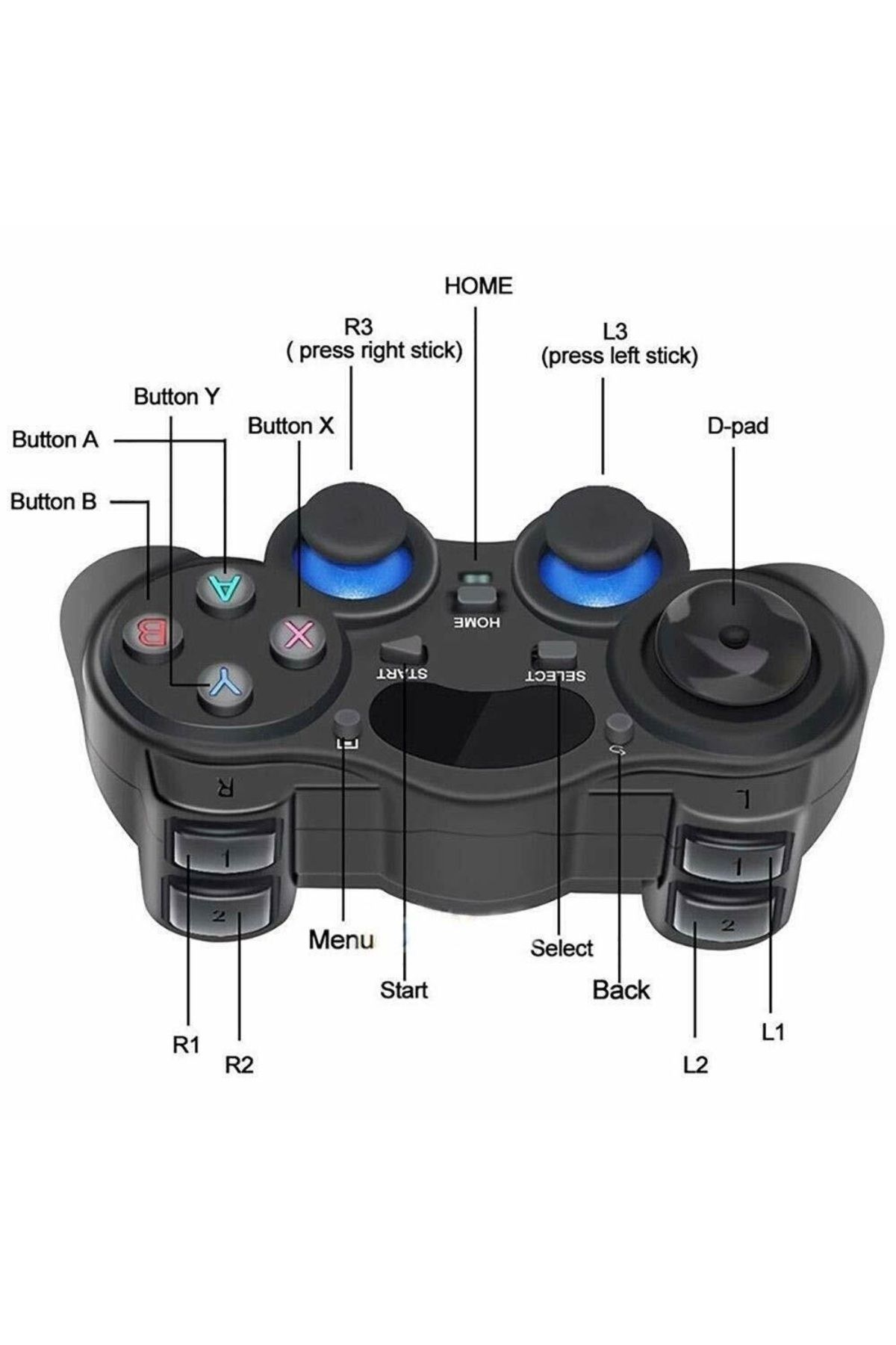 Kablosuz 2.4g Gamepad Oyun Kolu Ps3,pc,android Akıllı Tv,tablet,kablosuz Oyun Kolu 4