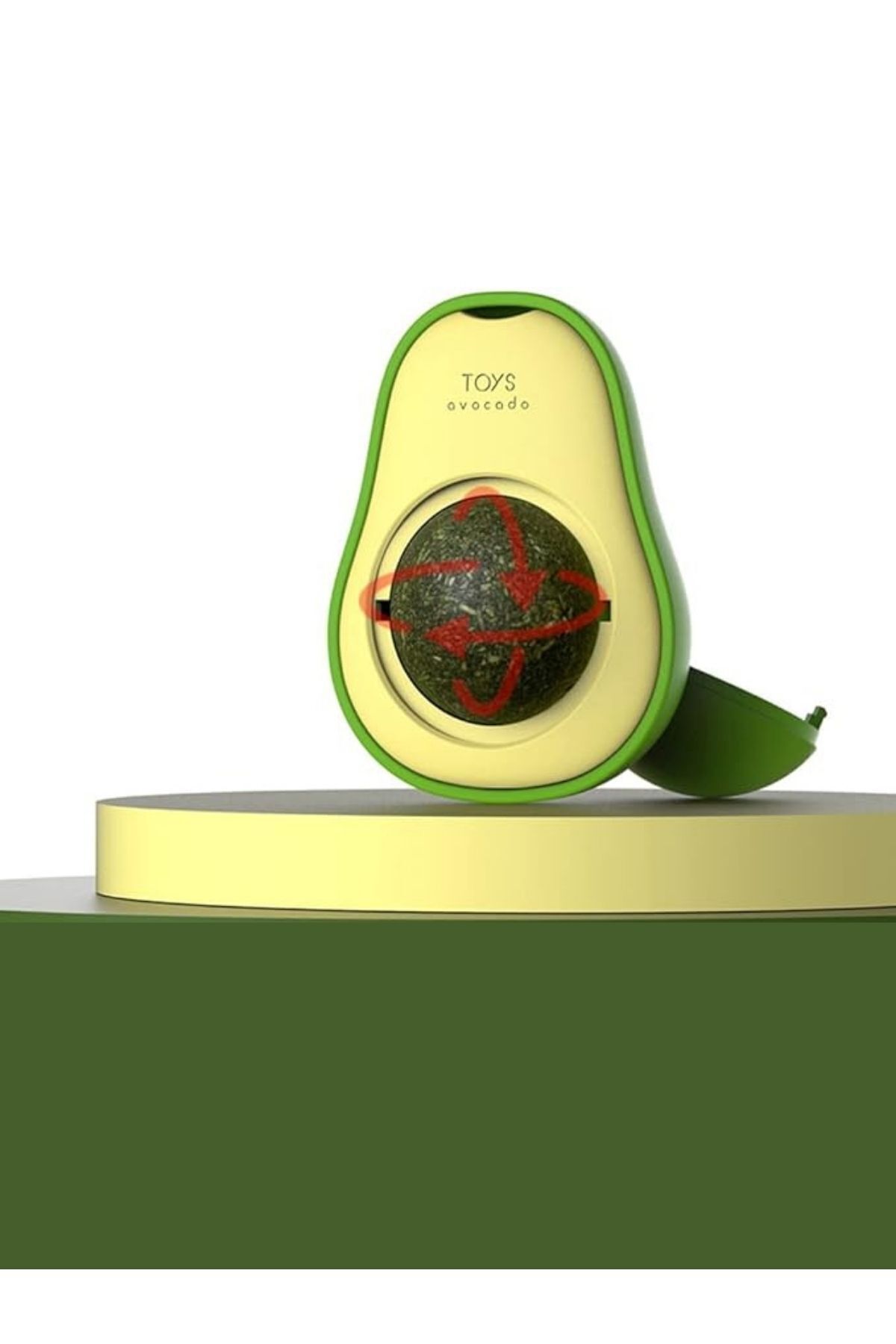 Treuman-Natural Catnip Edible Cat Mint - Avocado Shaped Play Ball Toy 6