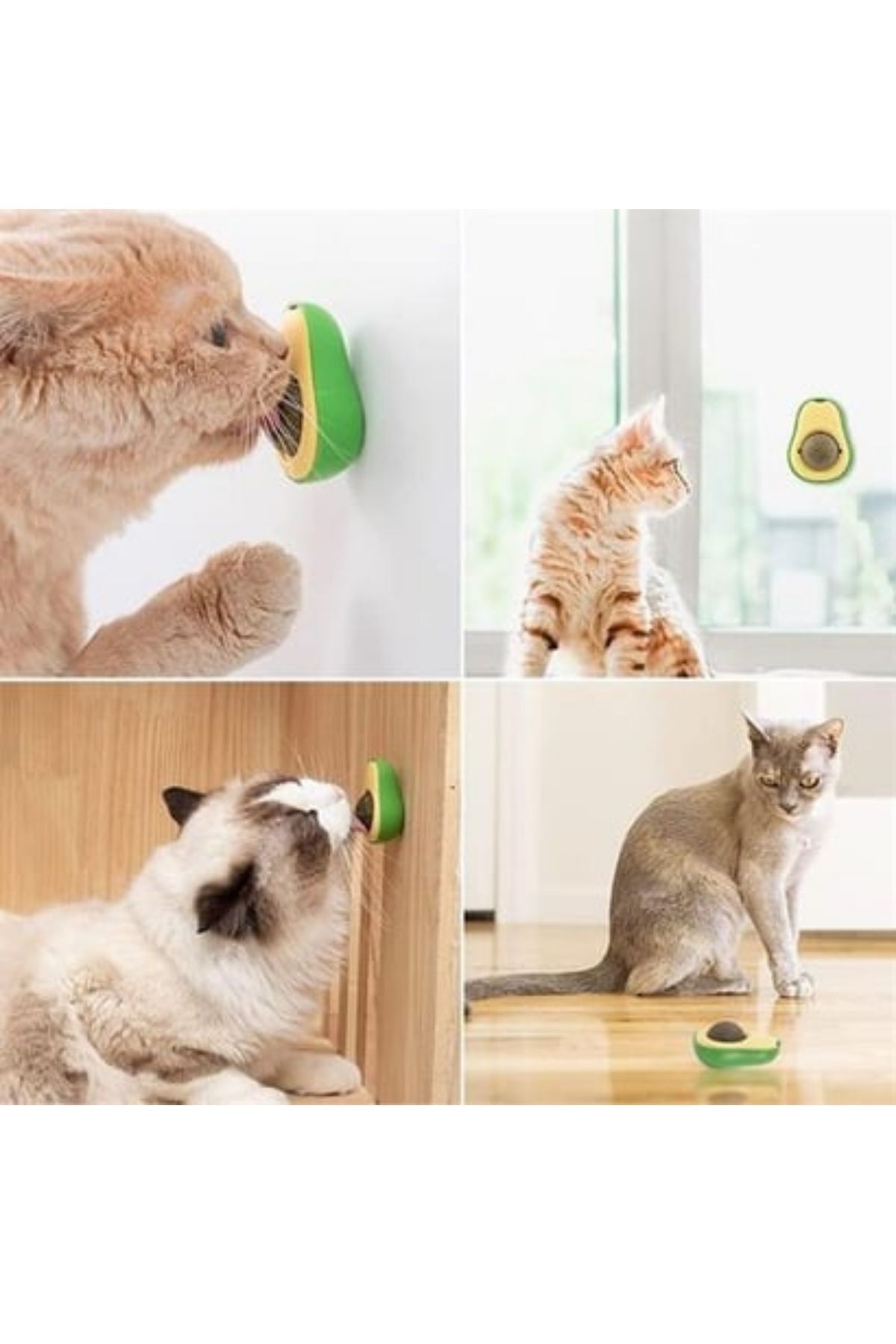 Treuman-Natural Catnip Edible Cat Mint - Avocado Shaped Play Ball Toy 8