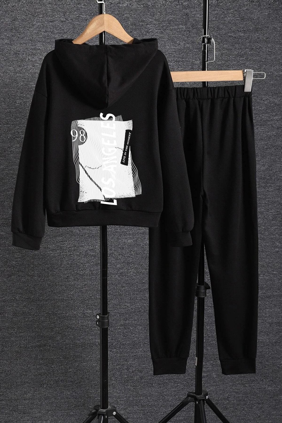 uyguntarz Zestaw Dresów Z Nadrukiem Dla Dzieci Live In The Moment Unisex - 5–6 years