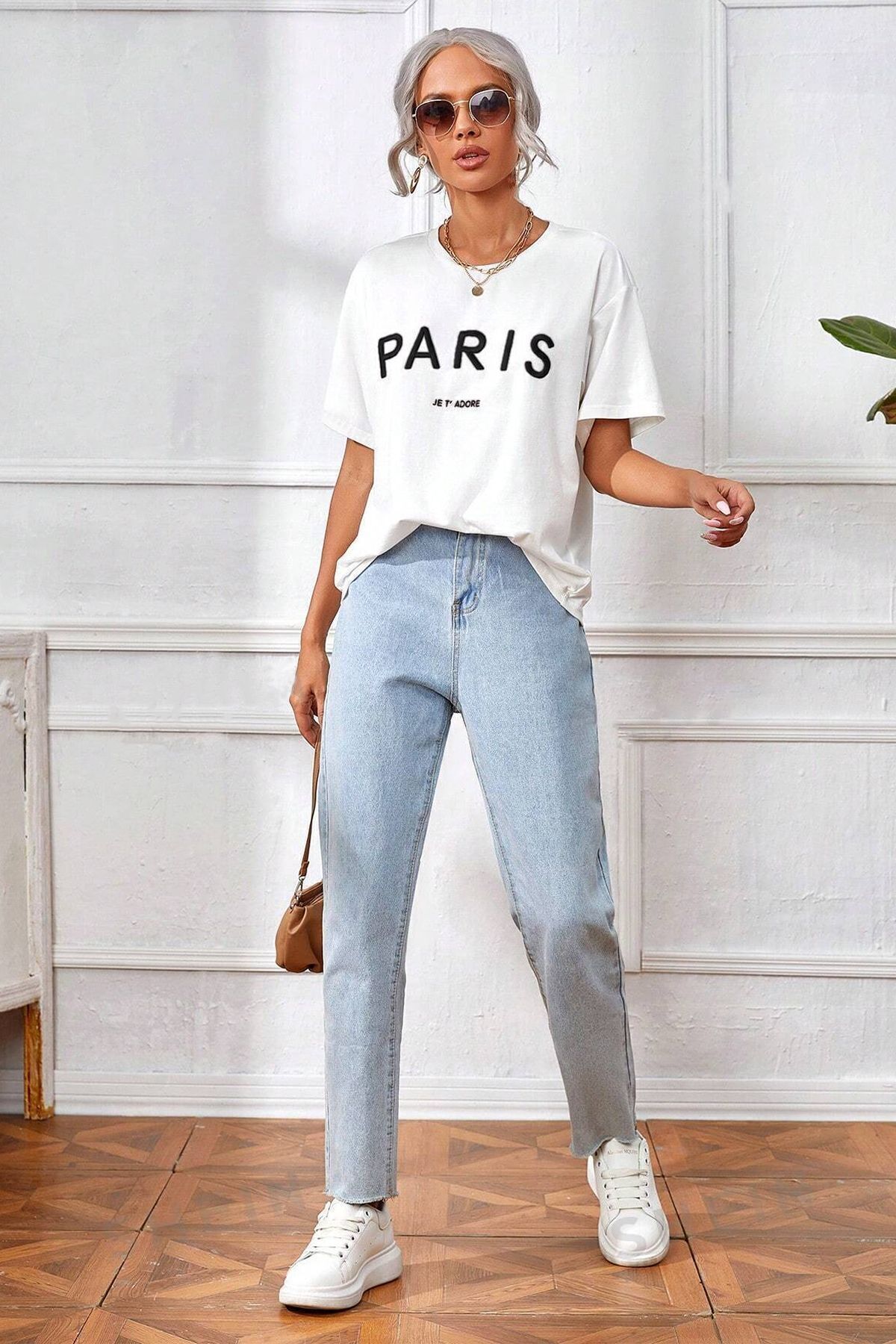 uyguntarz-Unisex oversize tričko Paris s potiskem 2