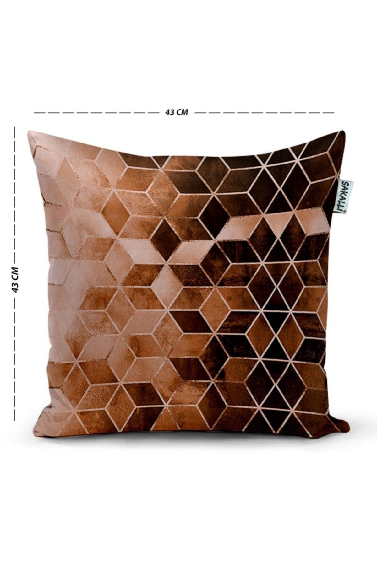 Sakallı Husă De Pernă Decorativă Cu Imprimare 3d Cu Model De Piatră - One Size
