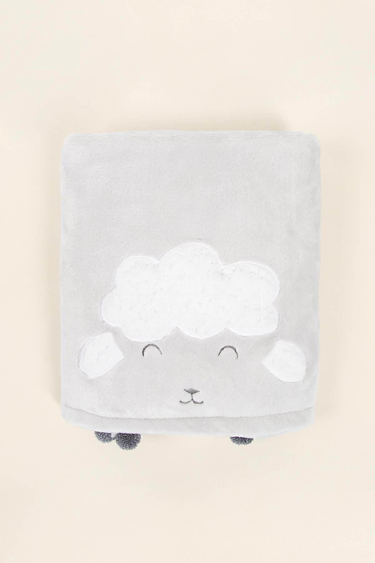 Wooly Bebek Battaniyesi Açık Gri 75x120