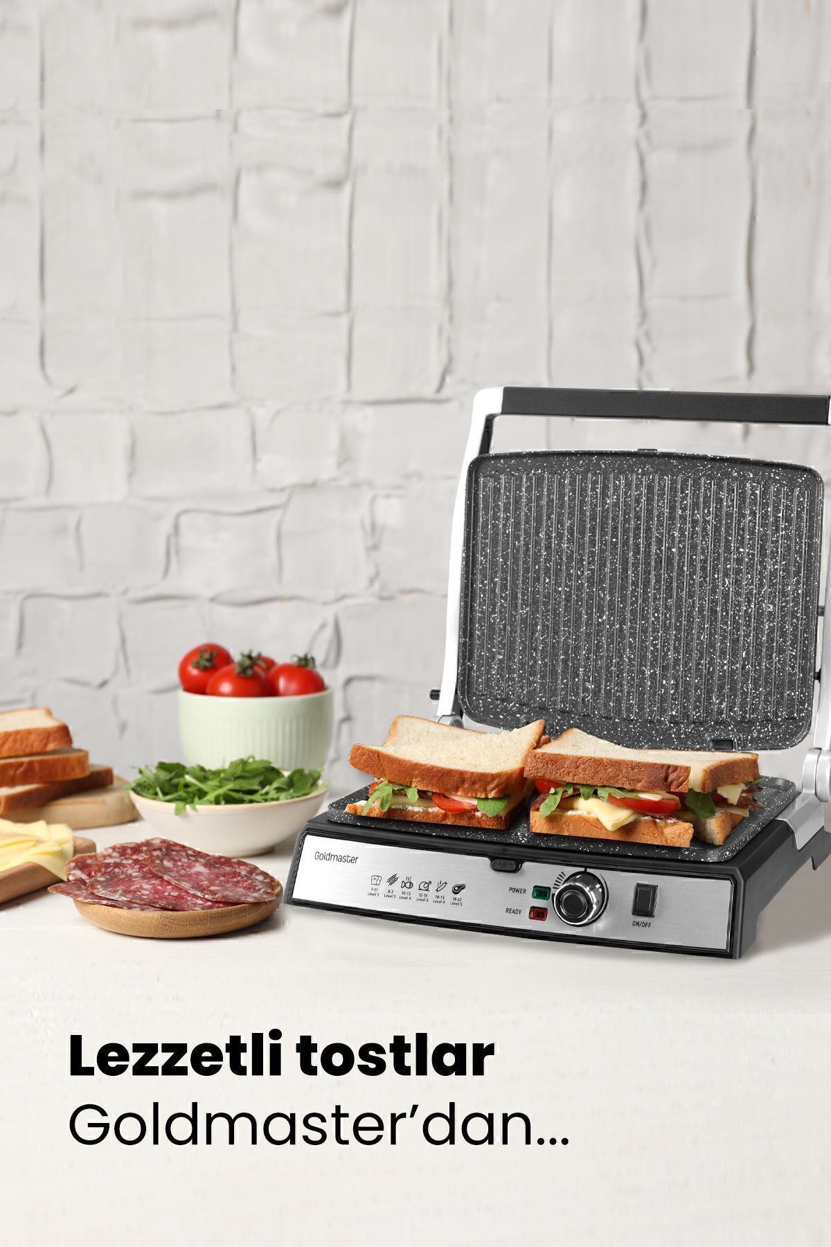 GOLDMASTER-Tostmix Pink Stainless Steel 2000 Watt Granite Removable Plate Toaster and Grill Machine 5