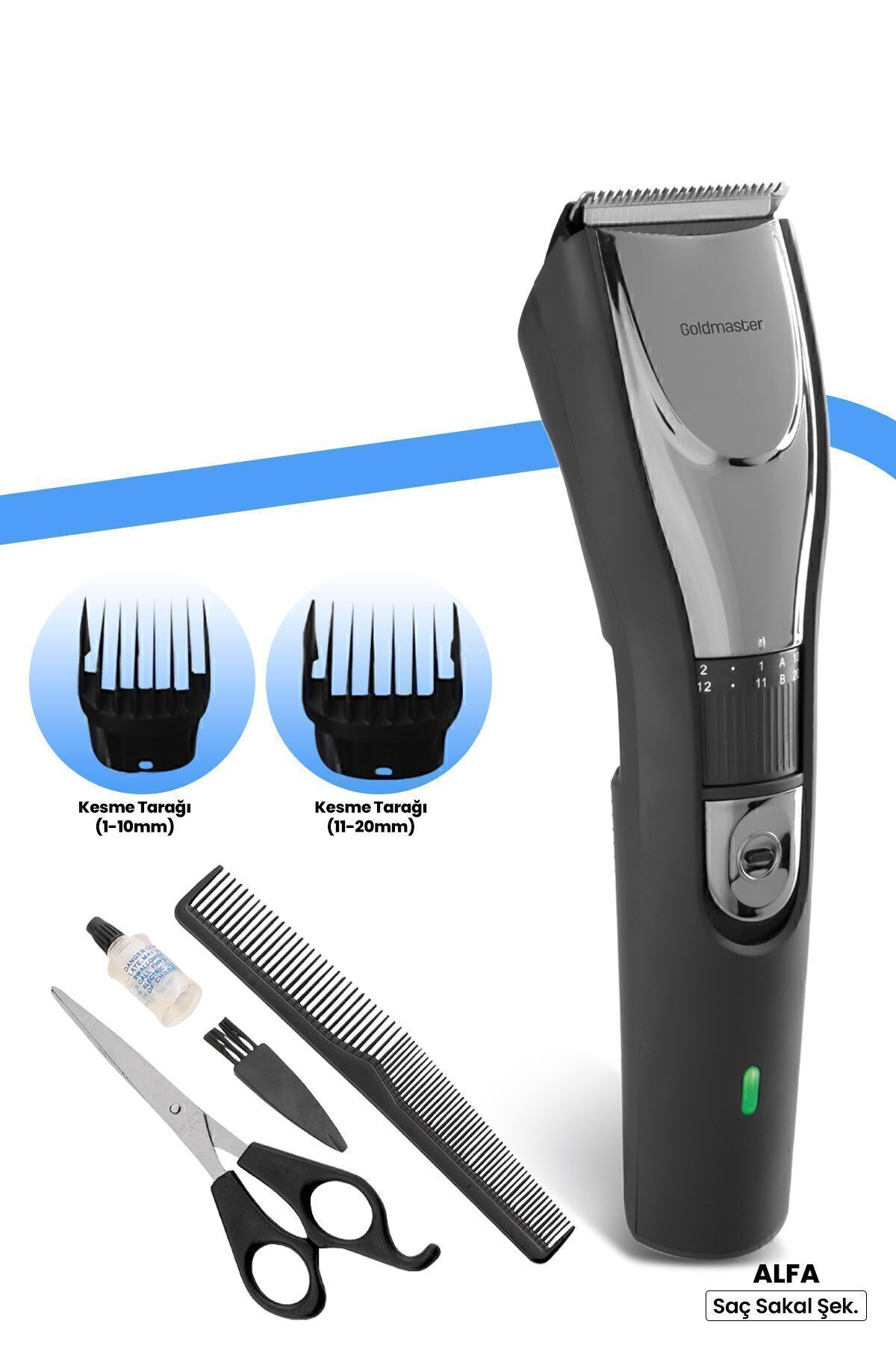 Alpha Ultra Sharp Blade Adjustable Dial Hair and Beard Styling Shaver