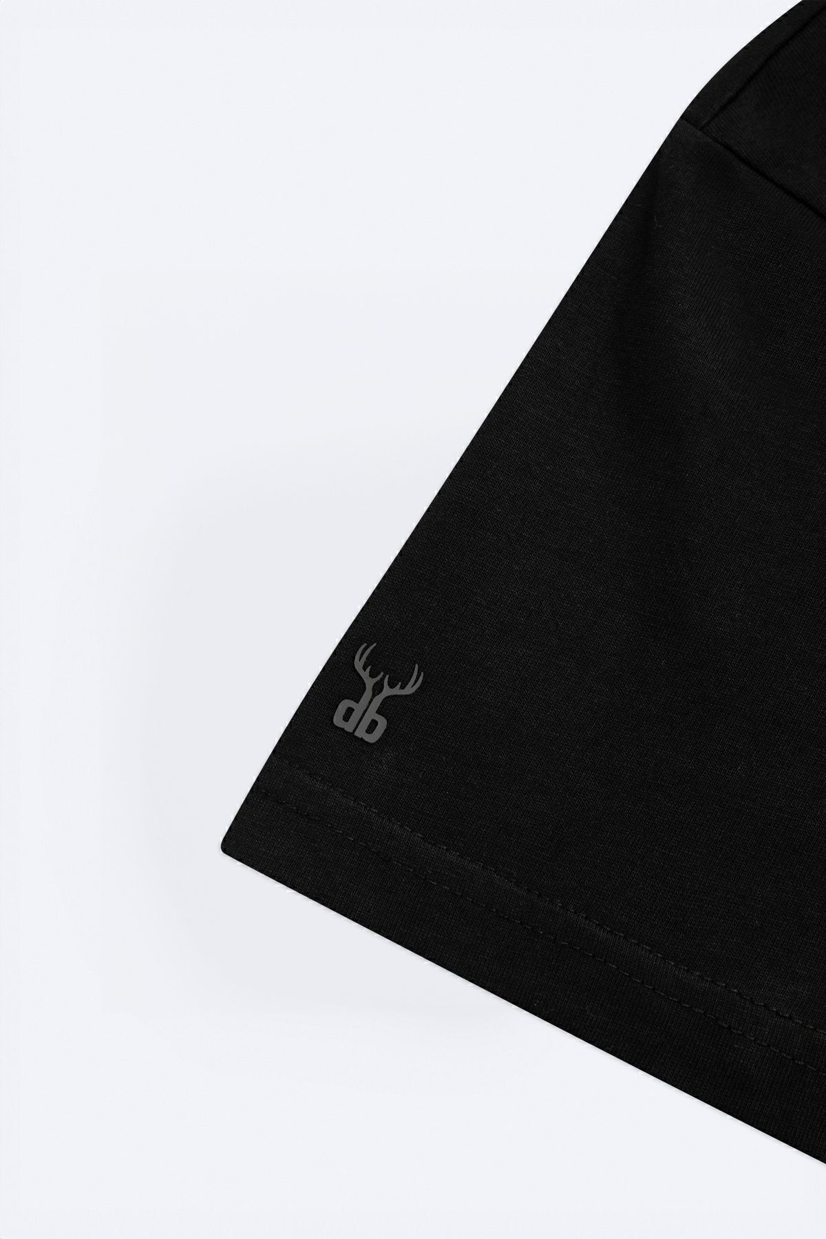 Nordbron-Tricou pentru bărbați Stuga, 100% bumbac, negru, supradimensionat, confortabil, cu sigla de bază, cu mânecă scurtă, cu decolteu rotund 5