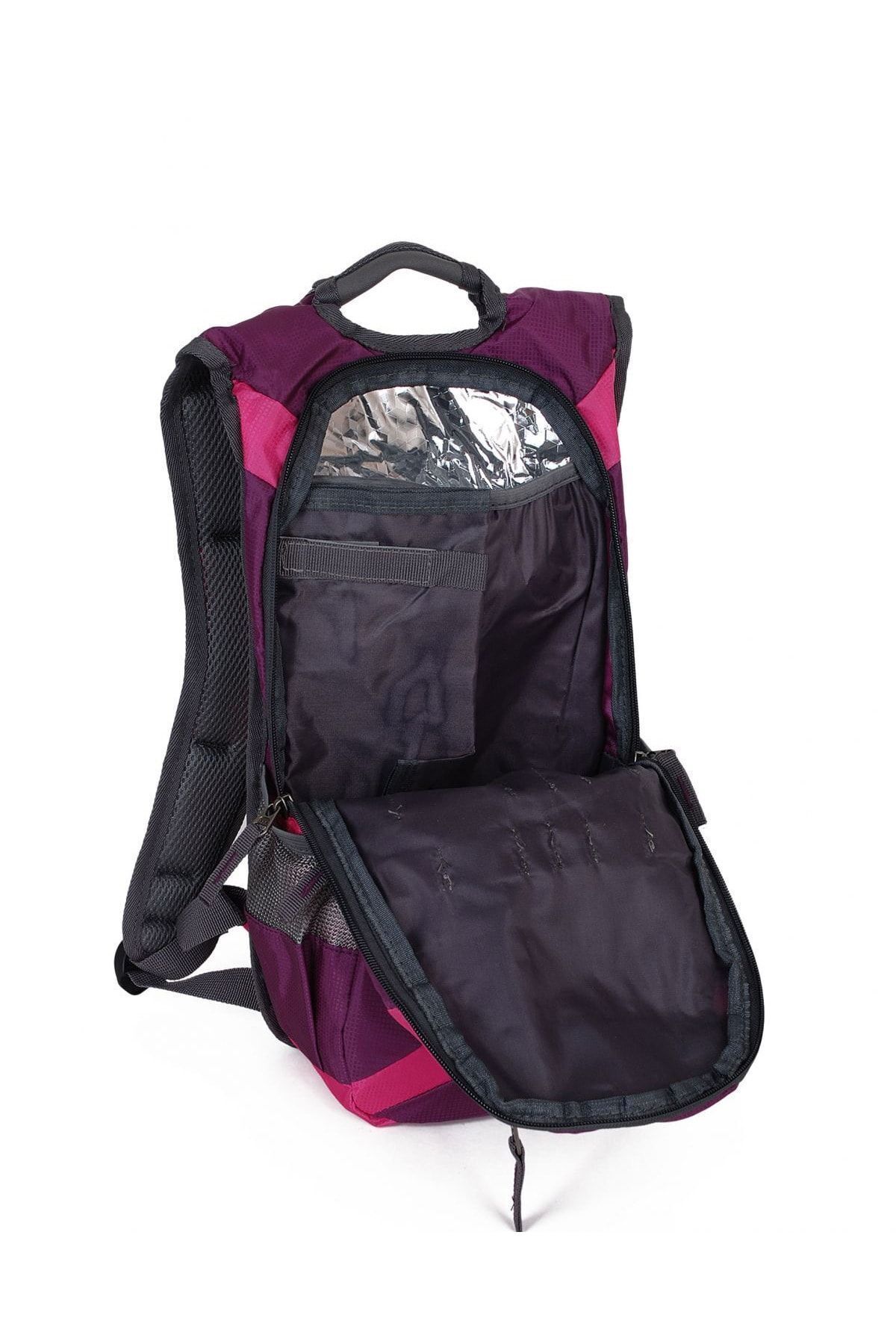 Unisex Pembe Mor Outdoor Bisiklet Sırt Çantası Lmçan7117