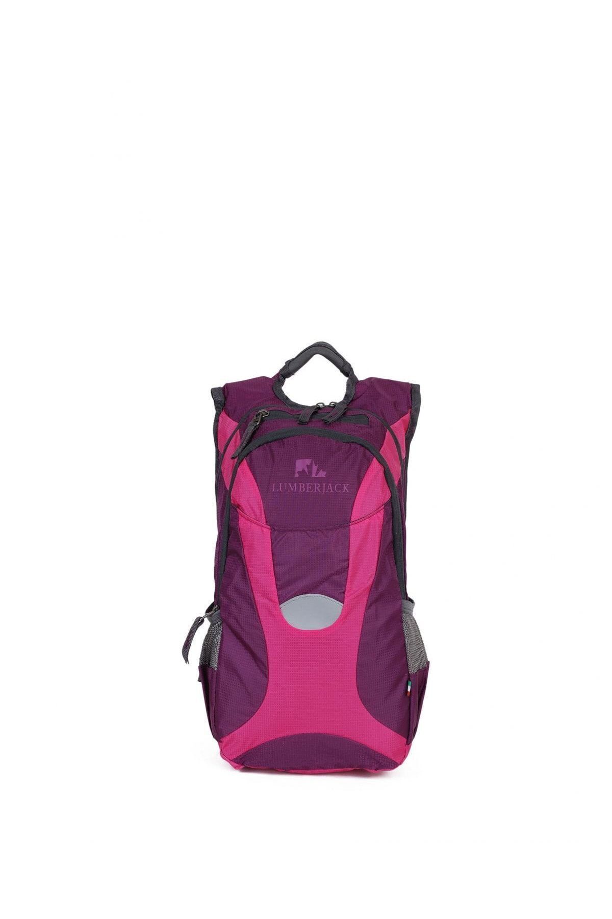 Unisex Pembe Mor Outdoor Bisiklet Sırt Çantası Lmçan7117