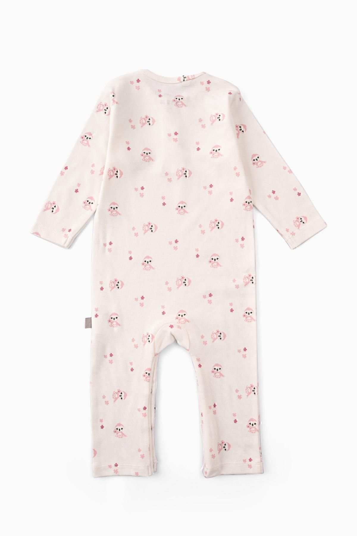 Boumini Bebek Uzun Kollu Çıtçıtlı Tulum Pembe Miskin fotoğrafı 2 (önizleme)