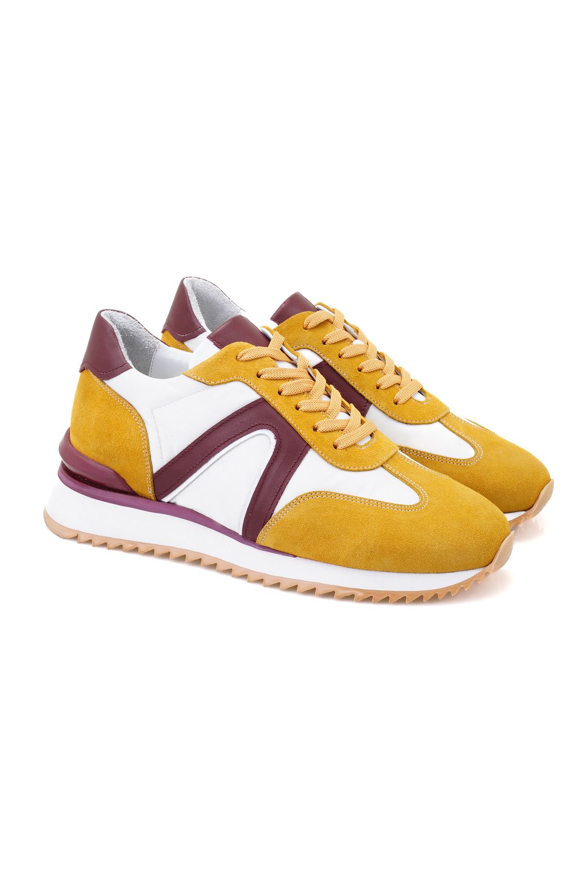 Desa-Dasia Yellow Men's Leather Sports Shoes 1