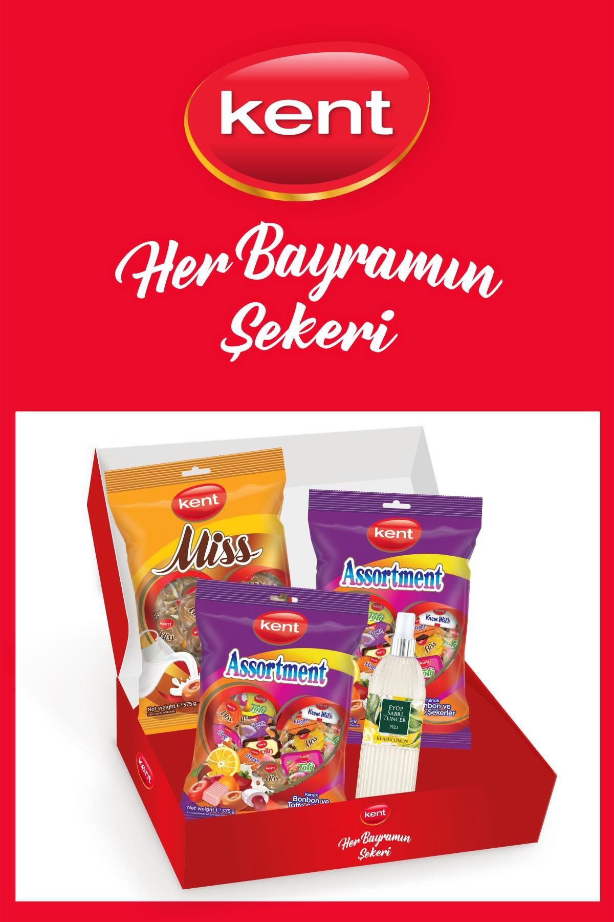 KENT Assortment & Missbonbon Sütlü Bayram Şekeri 3'lü - Eyüp Sabri Tuncer Limon Kolonyası Hediyeli P