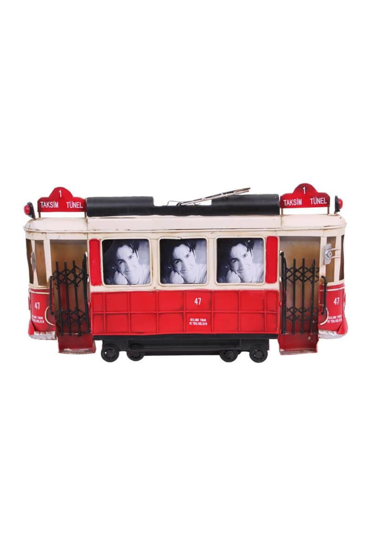 ascent store Dekoratif Metal Çerçeve Tramvay Temalı Vintage Hediyelik
