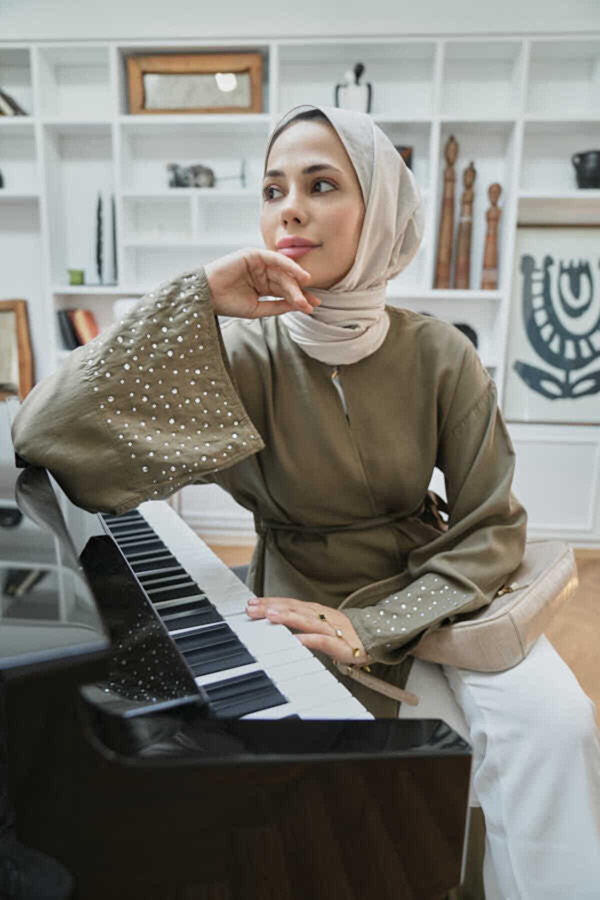 Neways-6642 Model Piesa Vopsea Kaki Abaya 4