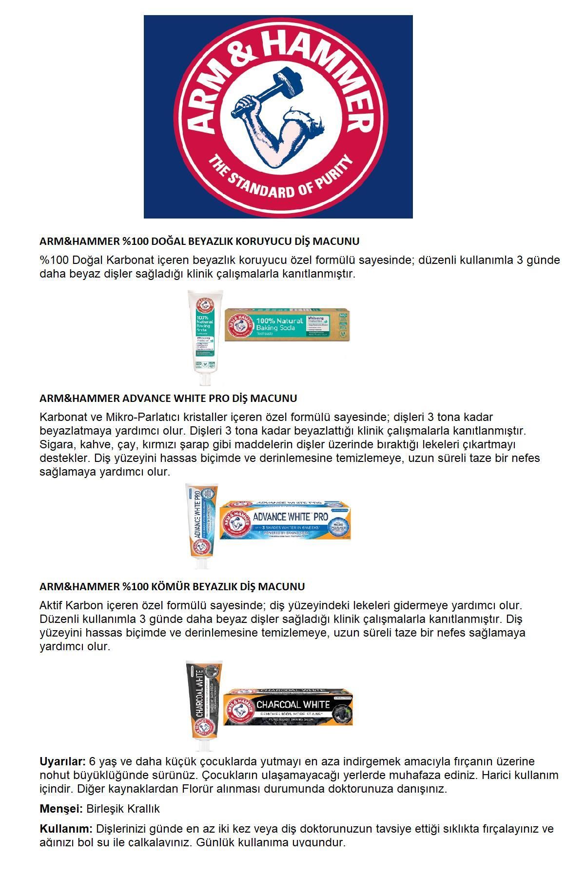 خمیر دندان Arm&Hammer ARM & HAMMER 100% COAL WHITE x 2 عدد