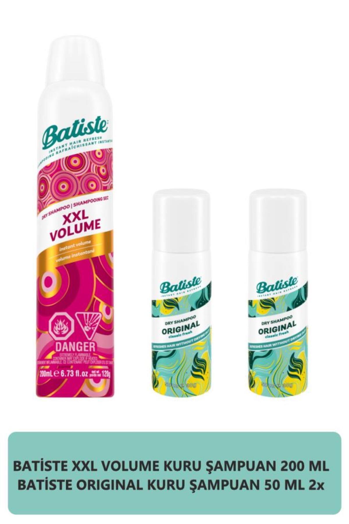 Batiste Kuru Şampuan Xxl Volume 200 ml Kuru Şampuan Orıgınal 50 ml X2