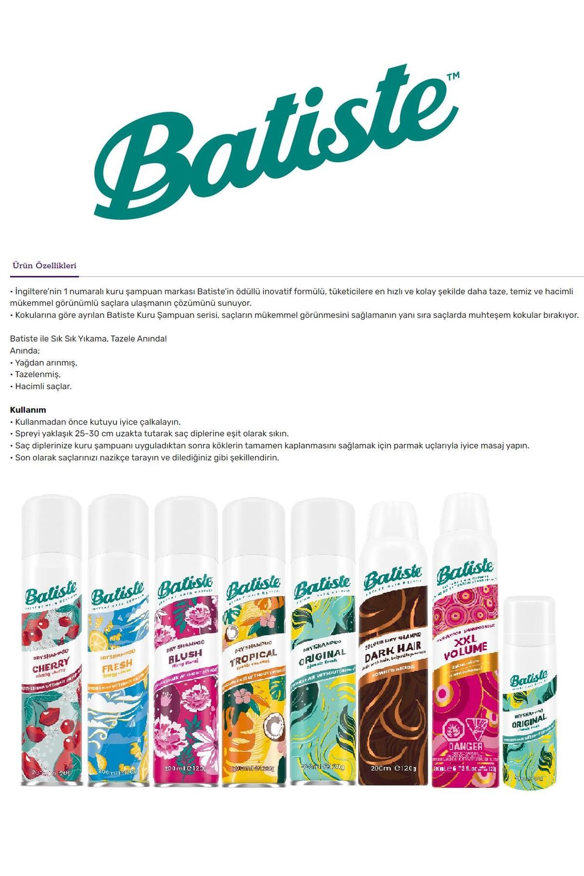 Batiste-200 ml Original Dry Shampoo 3