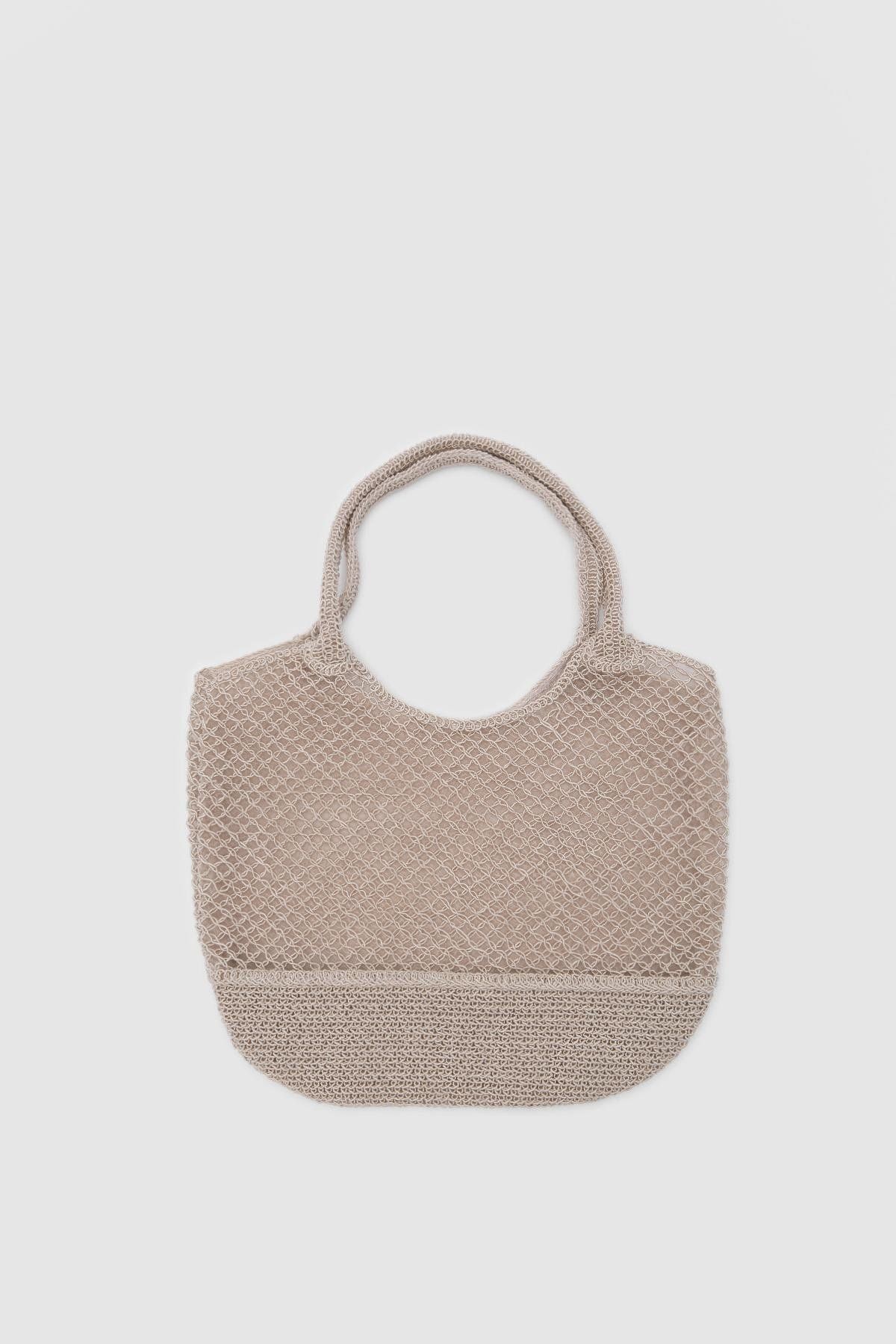 Shule Bags Geantă De Umăr Casya Macrame Crem Femeie - One Size