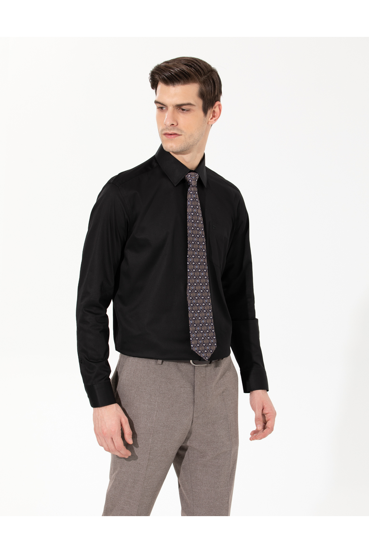 پیراهن مردانه راسته آستین بلند | پیر کاردین Pierre Cardin 659051 - تصویر 4