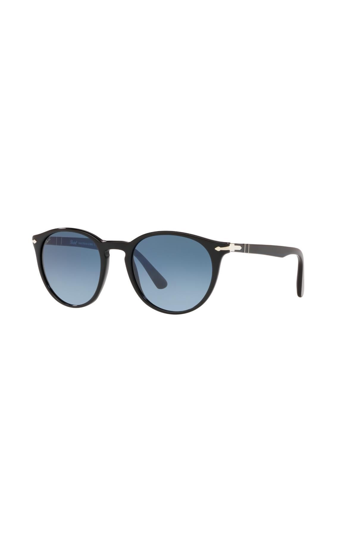 عینک آفتابی مشکی مردانه و زنانه سیاه 3152s 9014 Q8 49 20 Persol