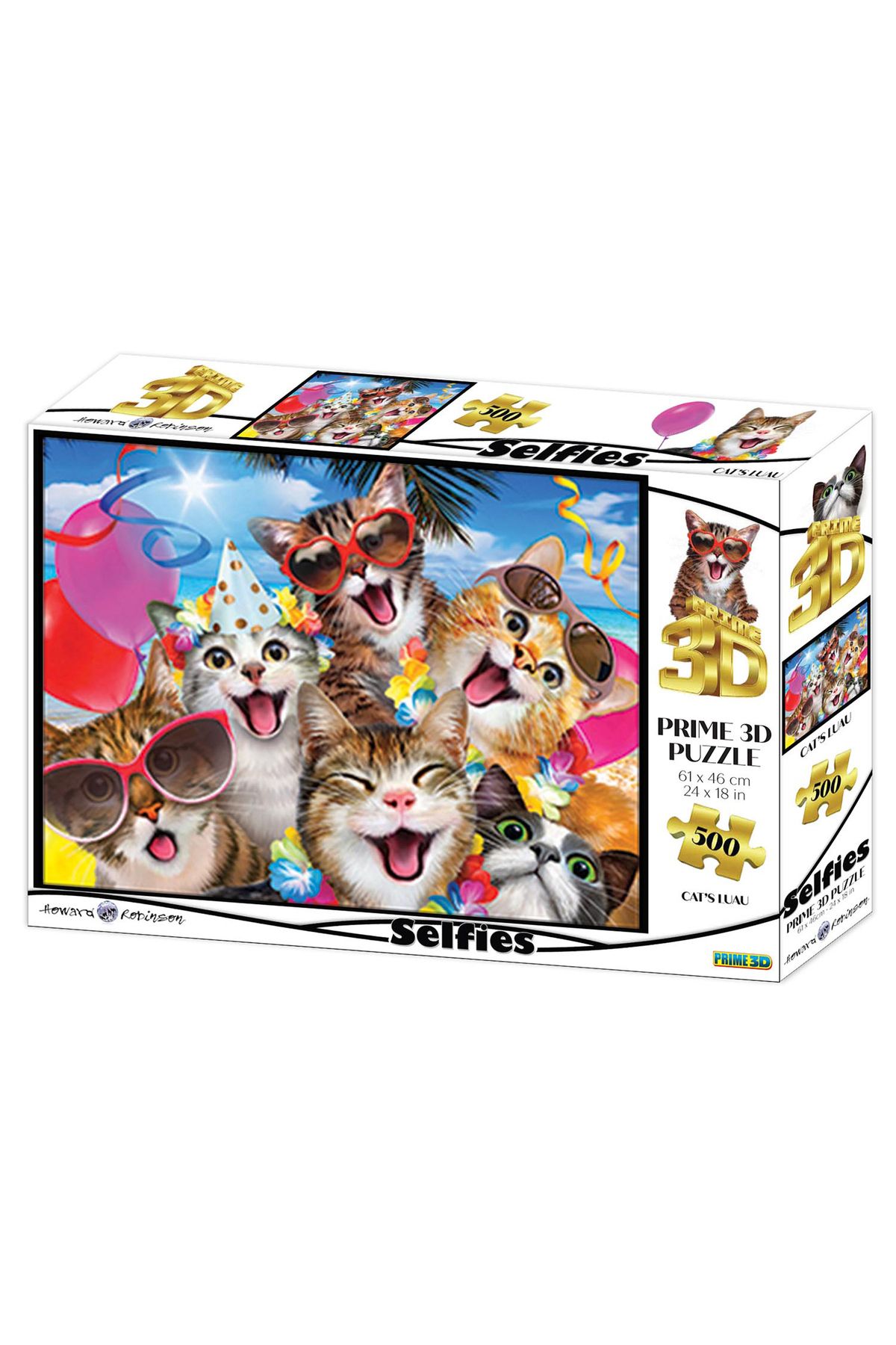 Prime 3D - Kediler Partide 500 Parça Yetişkin Puzzle 10467