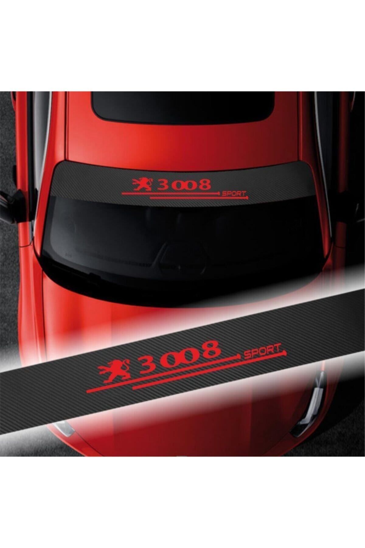 Anılfashion-Carbon Front Windshield Auto Sticker For Peugeot 3008 1