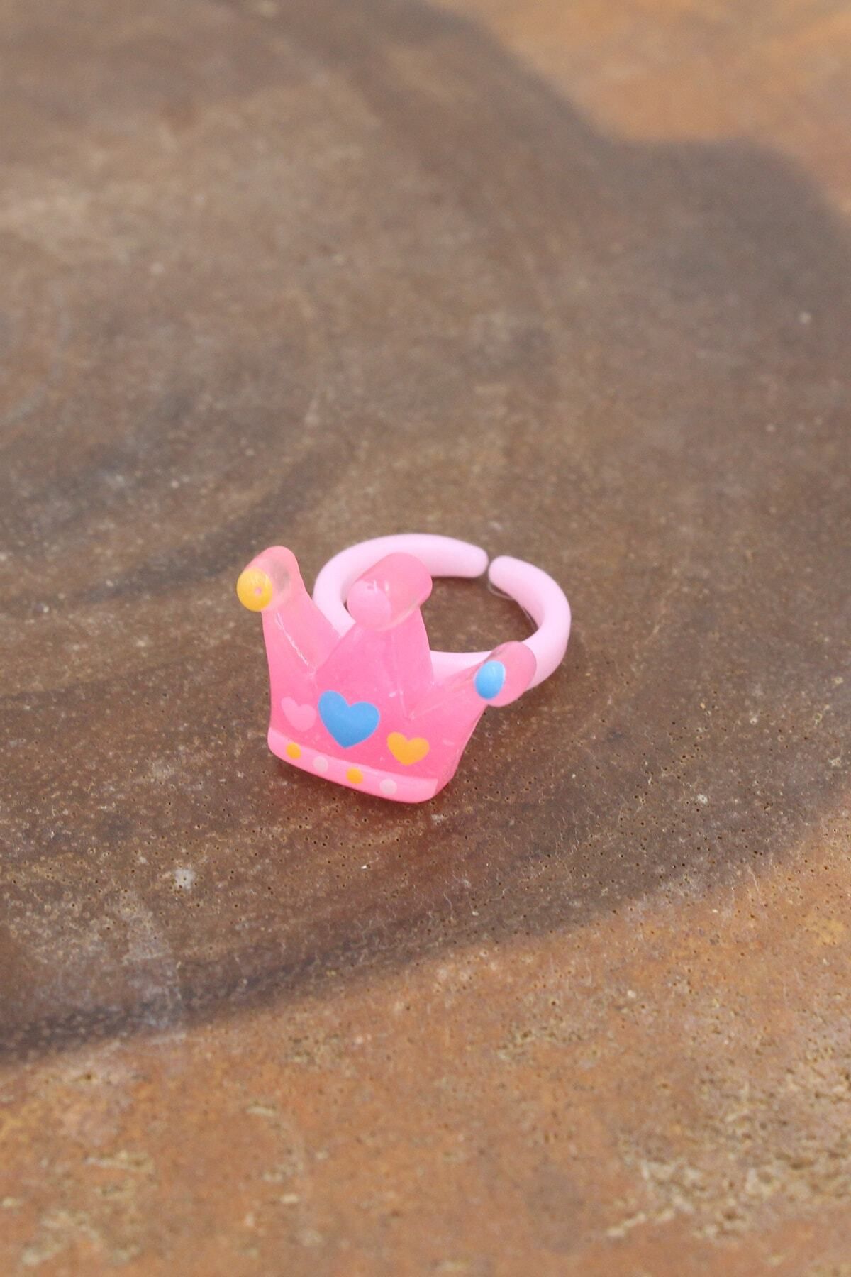 Chantaky-086 1500 Pink Figured Tac Adjustable Children's Ring 1