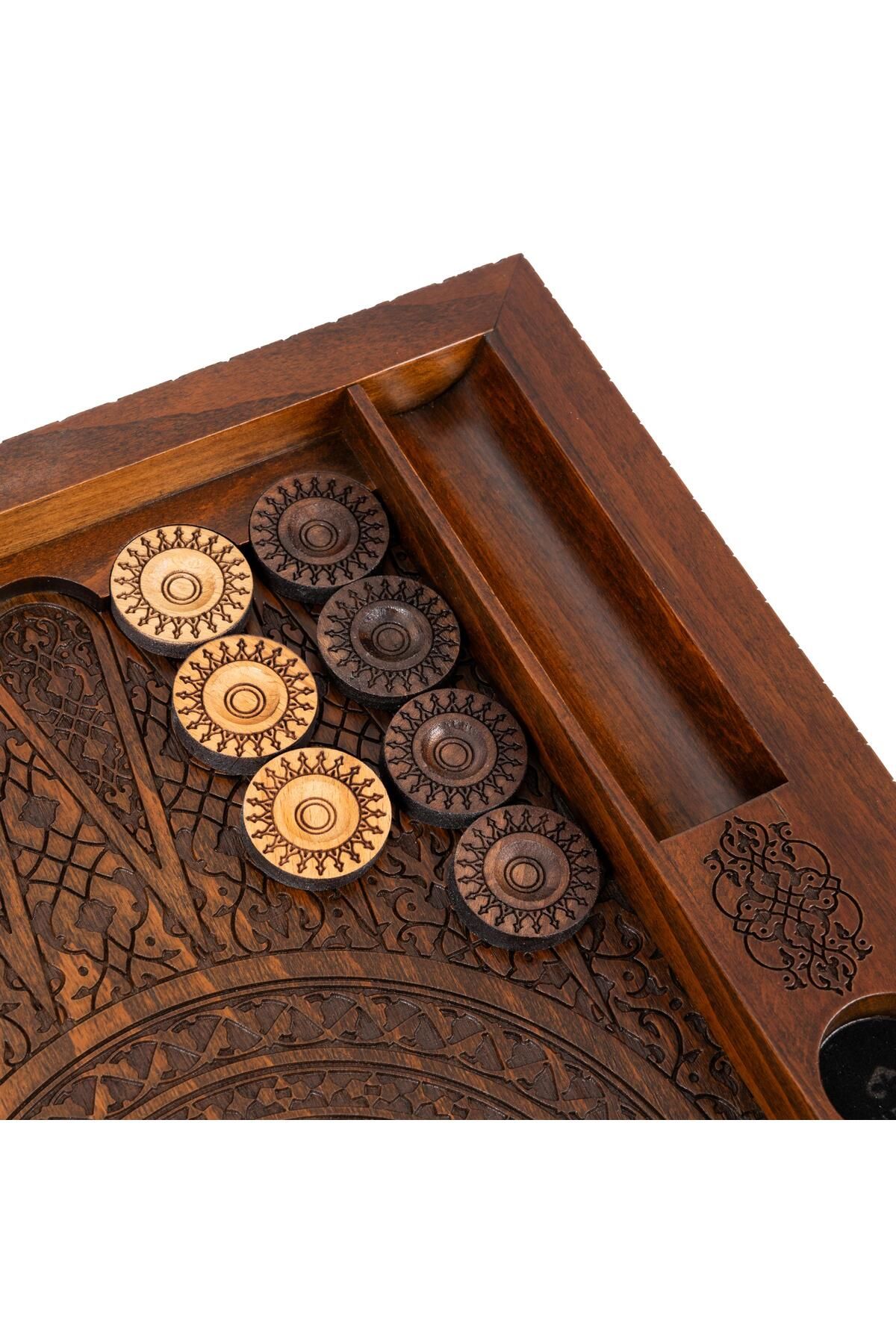 Anadolia-Emerald-ü Phoenix Motif Backgammon 3