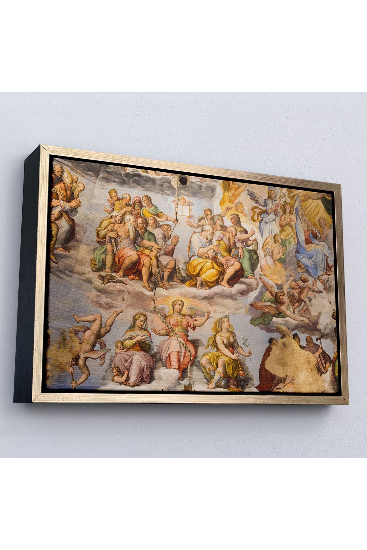 Jusoon Çerçeveli Giotto - Çan Kulesinin Tavan Resmi Tablo-7116