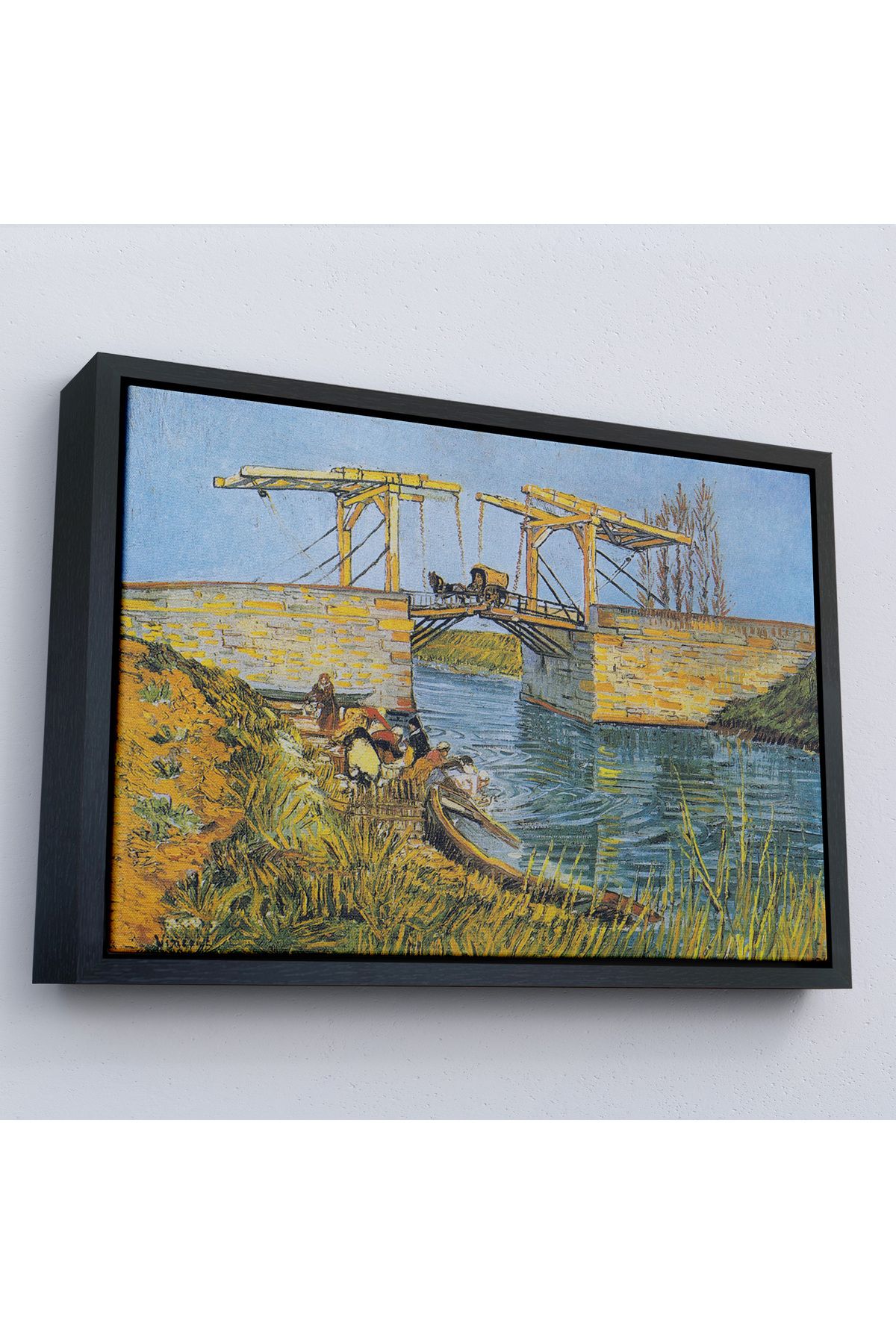 ELİTE TRADESMAN Çerçeveli Vincent Willem Van Gogh - Arles Köprüsü Tablo - Bridge At Arles-7154