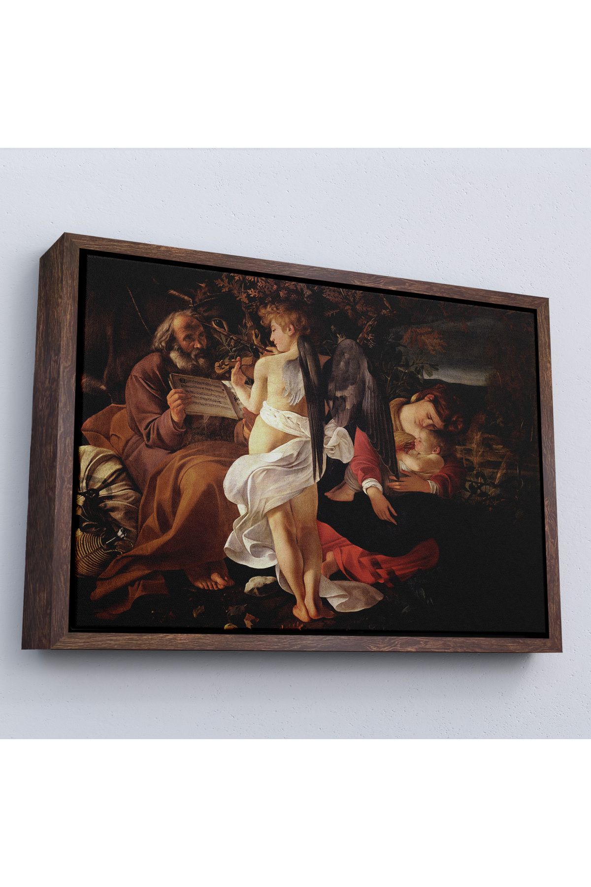 Shoprit Çerçeveli Caravaggio - Mısır'A Uçuşta Dinlenin Tablo - Rest On The Flight İnto Egypt-7119