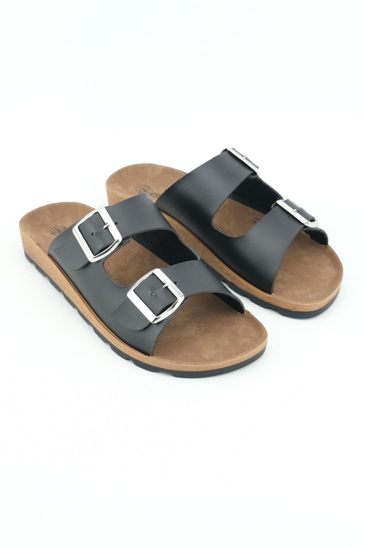 GEZER-Summer Men's Two Buckle Adjustable Comfortable Sole Faux Leather Daily Slippers 3