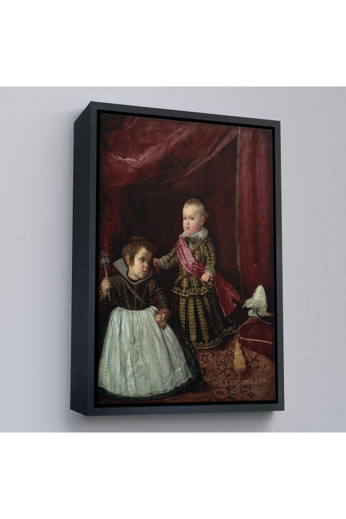 Shoprit Çerçeveli Diego Velázquez - Prens Balthasar Charles Cüceyle Birlikte Tablo-7282