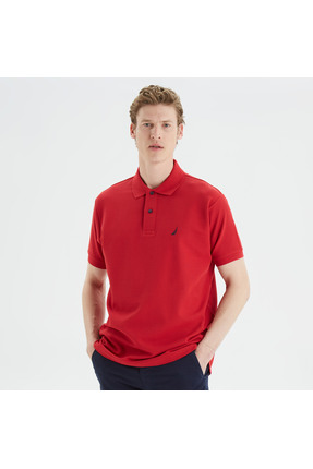 Nautica Erkek Kırmızı Classic Fit Kısa Kollu Polo Yaka T-Shirt