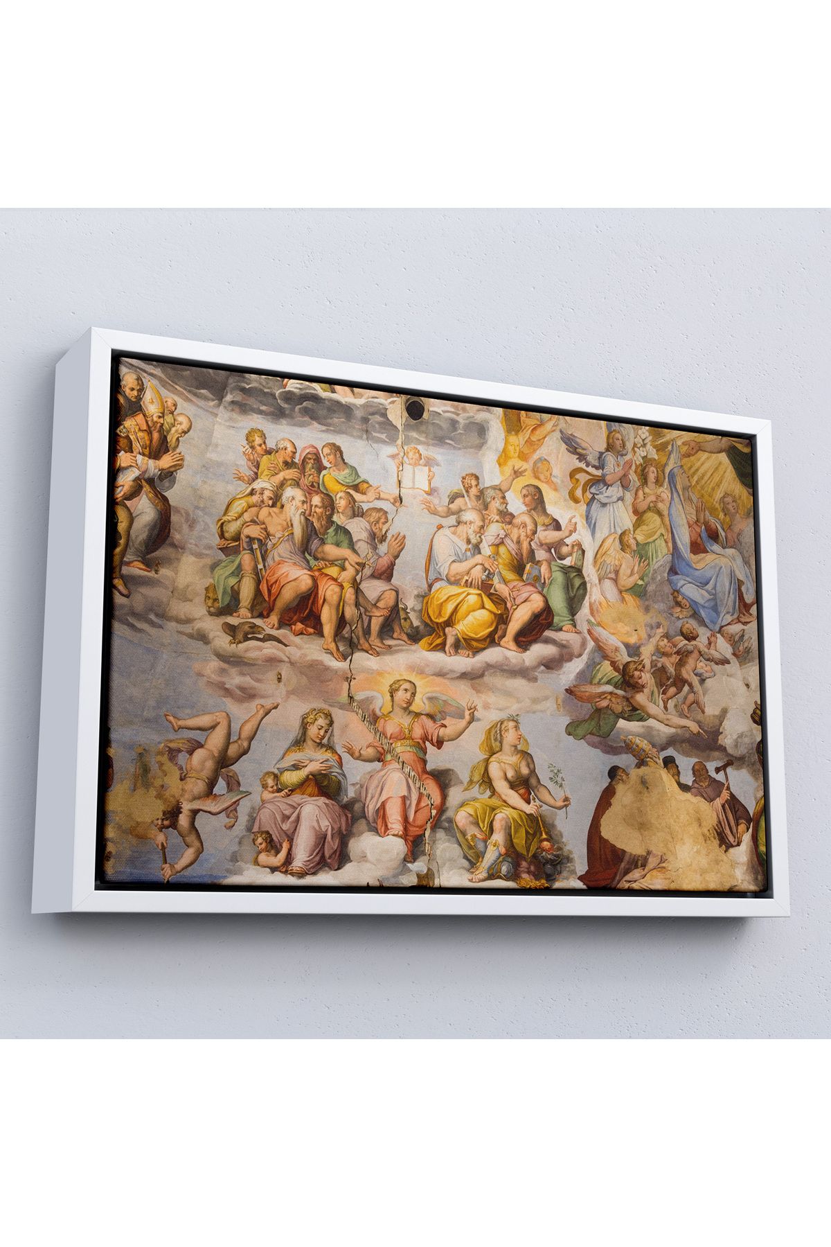 Shoprit Çerçeveli Giotto - Çan Kulesinin Tavan Resmi Tablo-7116