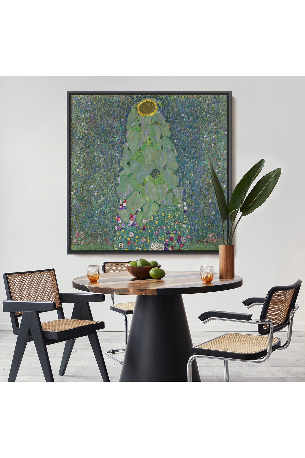 Gustav Klimt Ayçiçekleri Çerçeveli Kanvas Tablo görsel 8