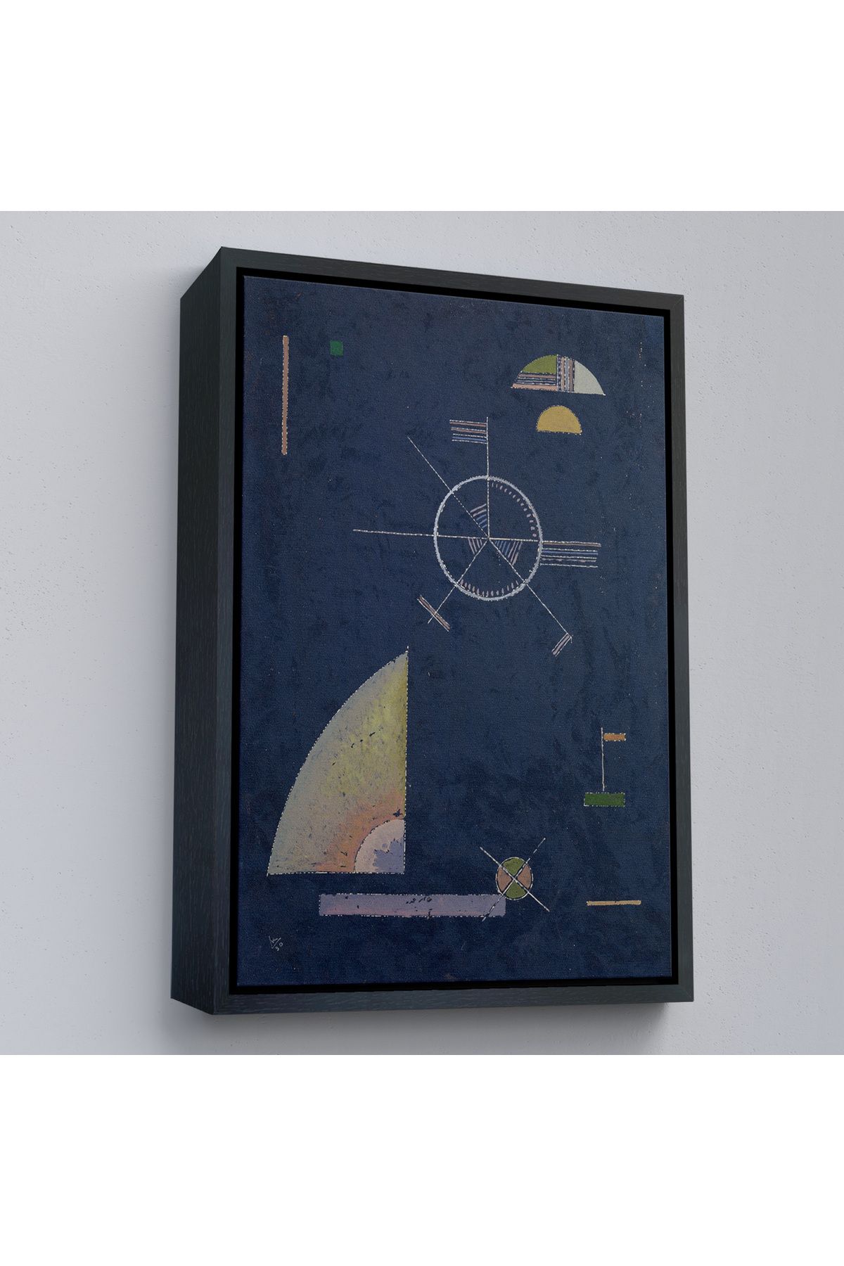 ELİTE TRADESMAN Çerçeveli Wassily Kandinsky - Donuk Gri Tablosu-7489