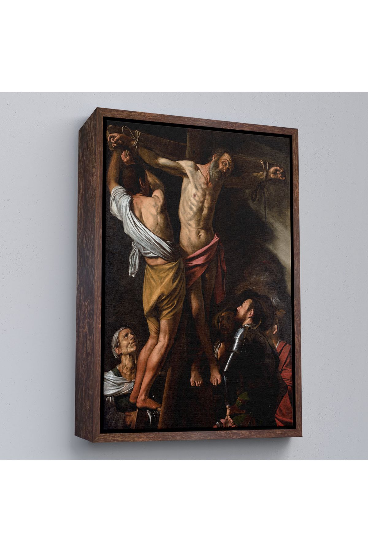Shoprit Çerçeveli Caravaggio - Aziz Andrew'Un Çarmıha Gerilmesi Tablo - The Crucifixion Of Saint Andrew-7424