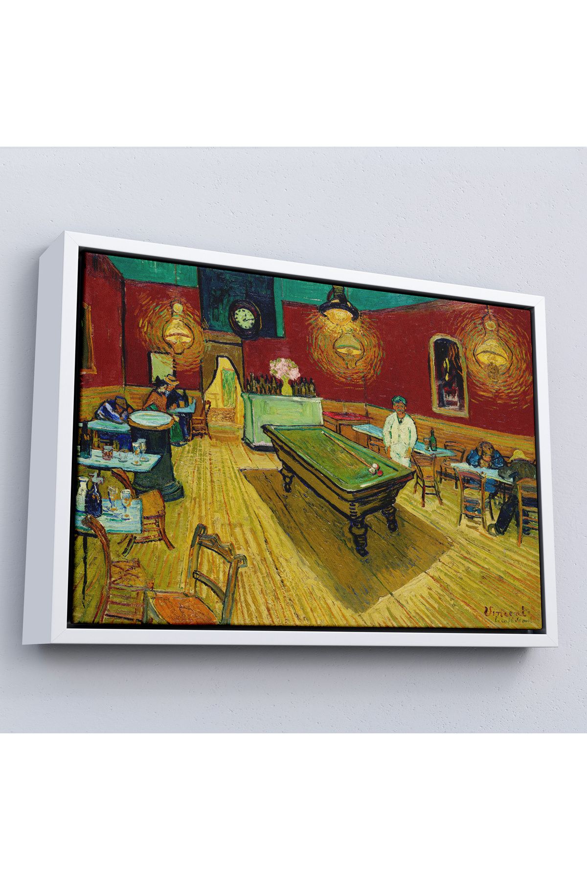 Shoprit Çerçeveli Vincent Van Gogh - Gece Kahvesi Tablosu - The Night Cafe-7161