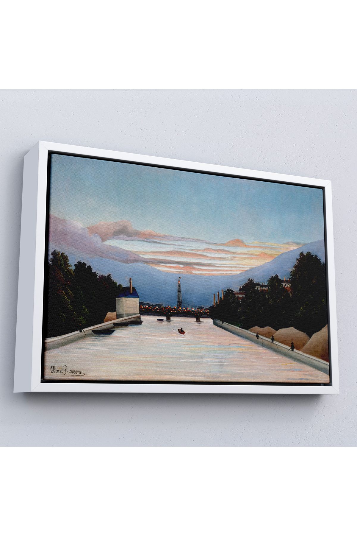 Jusoon Çerçeveli Henri Julien Félix Rousseau - The Eiffel Tower Eyfel Kulesi Tablosu-7042