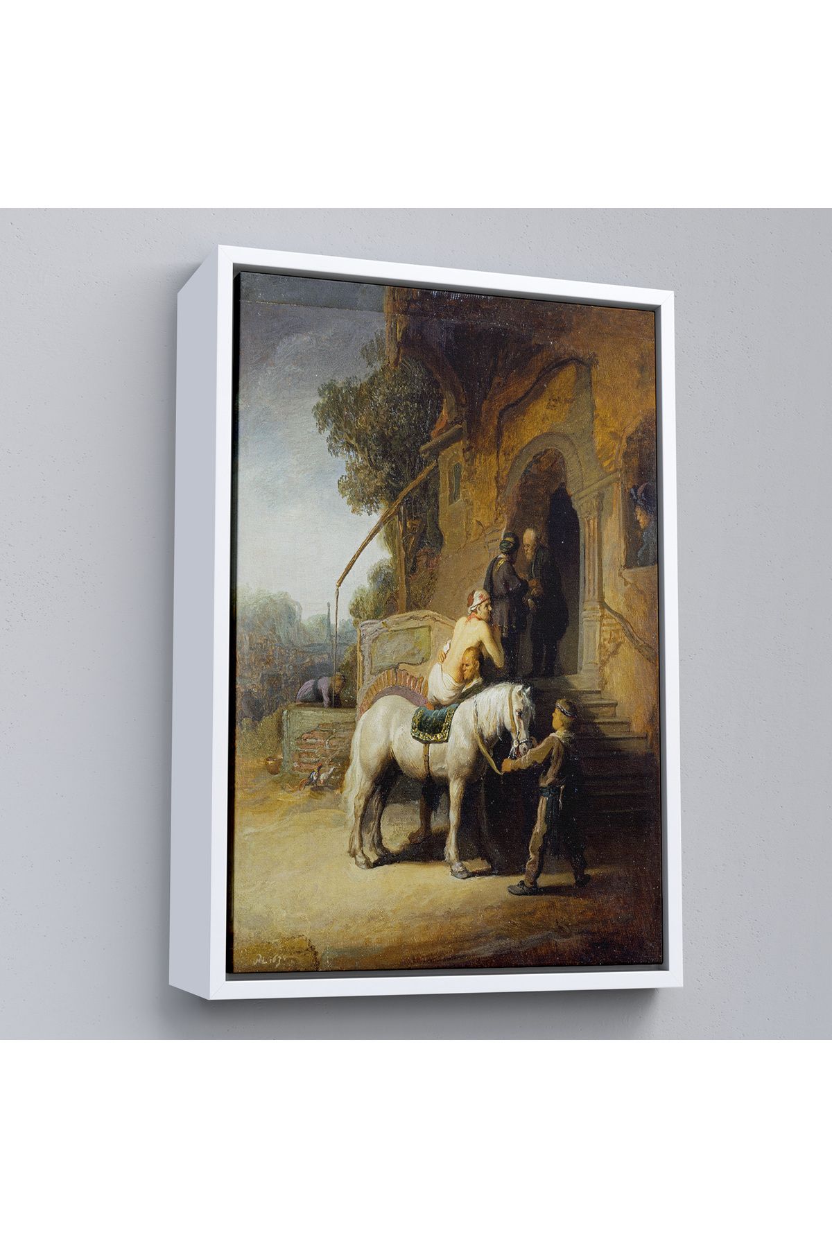 Shoprit Çerçeveli Rembrandt - İyi Samiriyeli Tablo - The Good Samaritan-7430