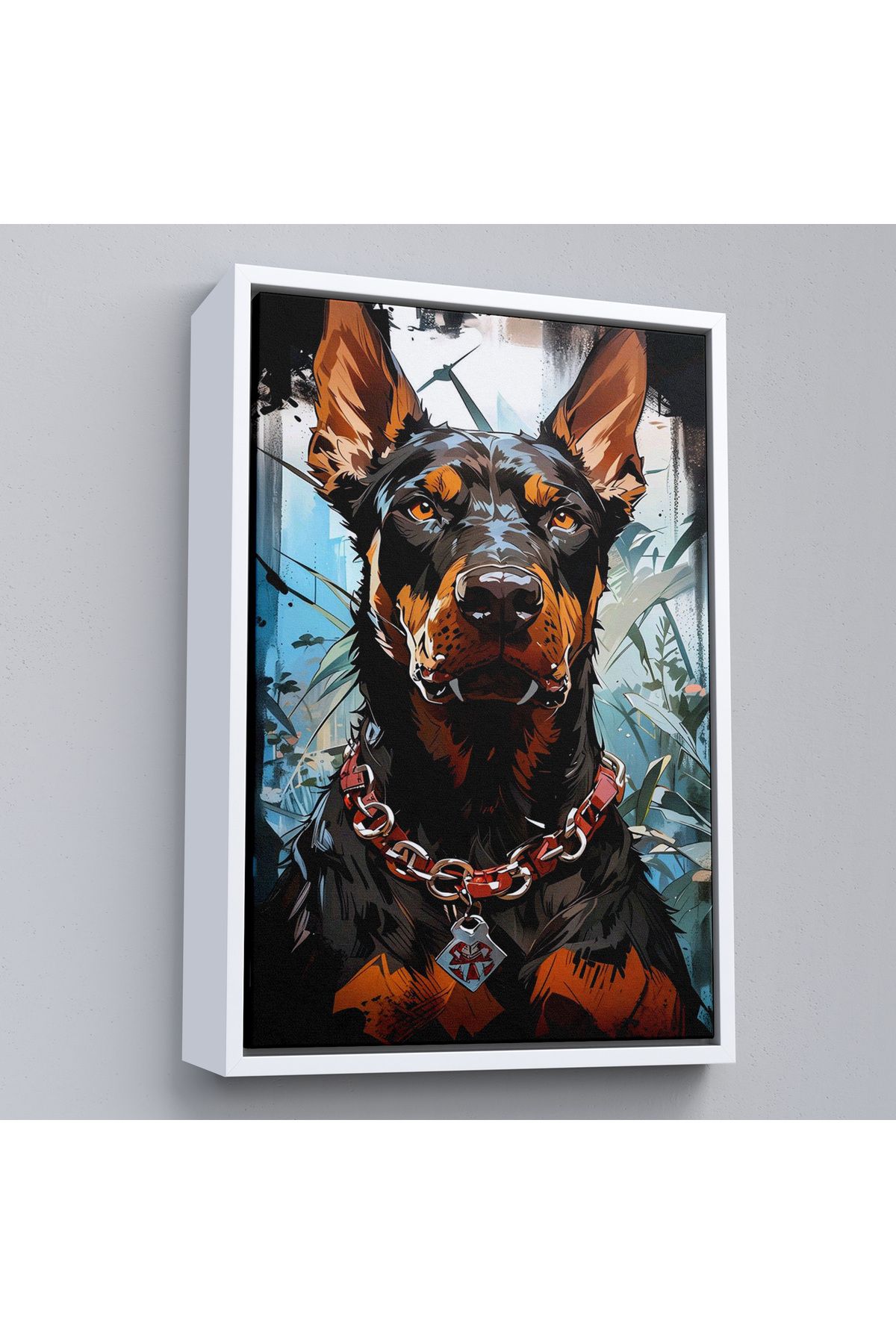 Yarımada Bahçe YB Çerçeveli Doberman Tablosu-7828