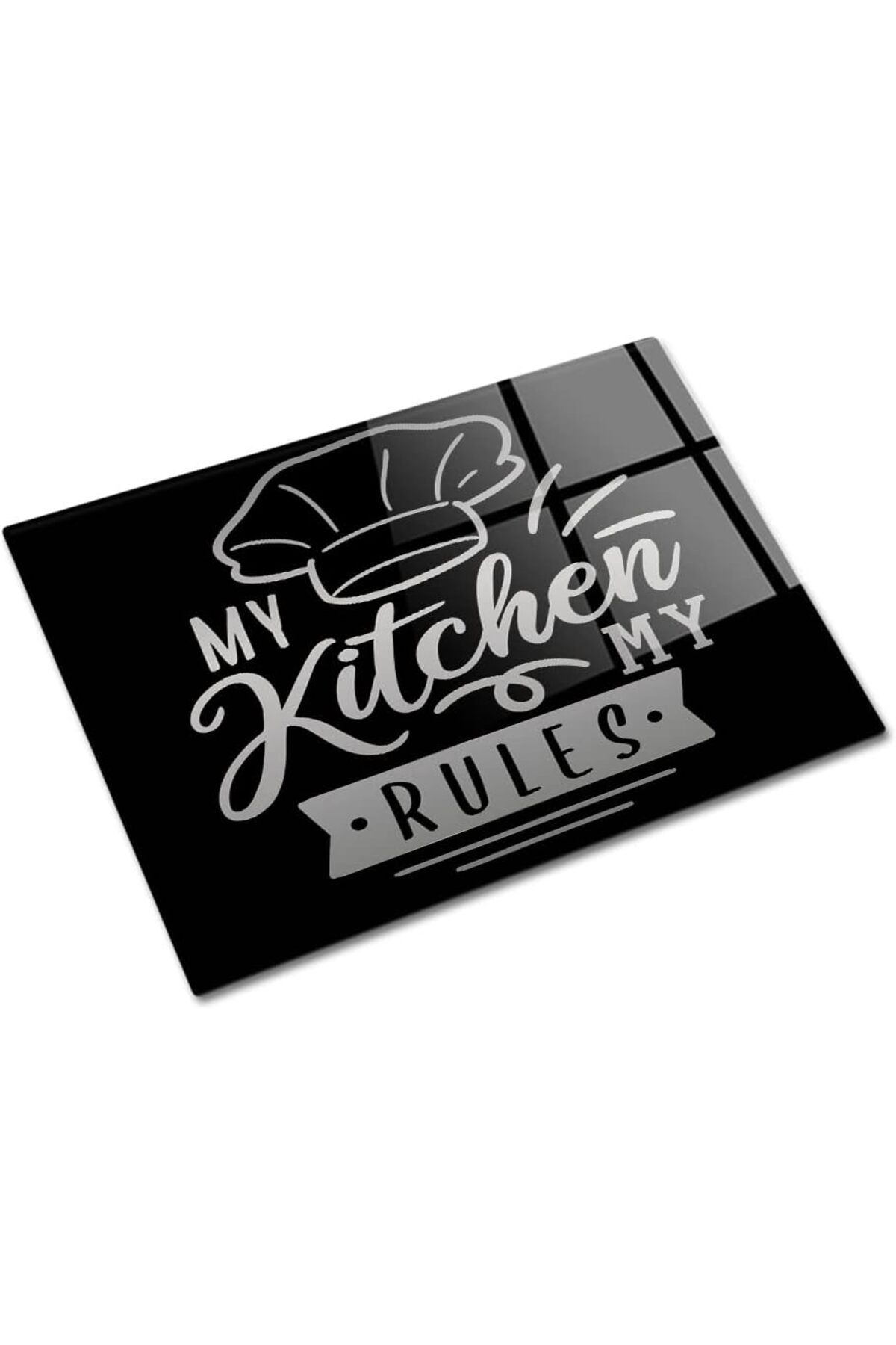 STOREMAX httphop My Kitchen My Rules | Cam Kesme Tahtası (30cm x 40cm) NewDesingshop 1092444