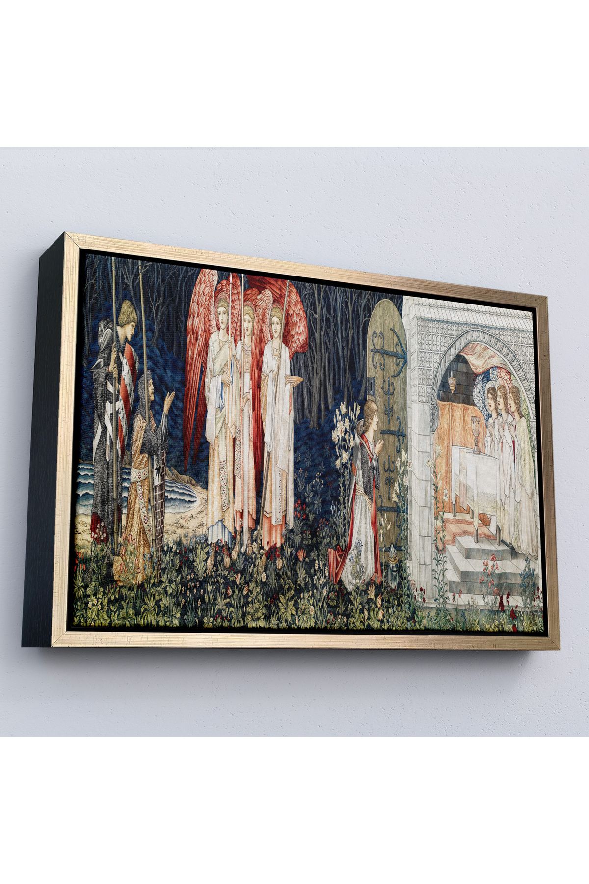 Shoprit Çerçeveli William Morris Kutsal Kase Tablosu-7033