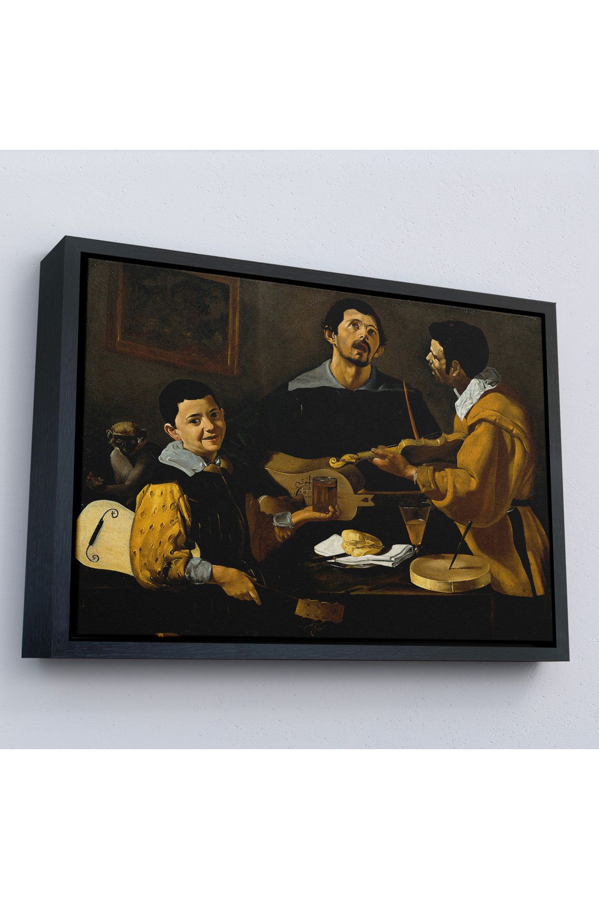 Jusoon Çerçeveli Diego Velazquez - Üç Müzisyen Tablo - Three Musicians-7147