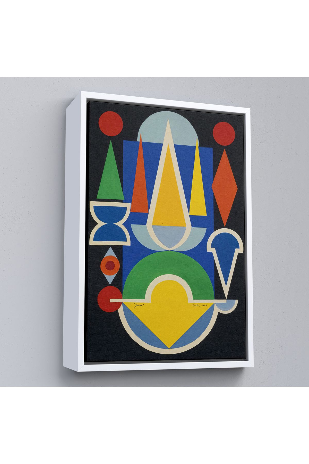 Shoprit Çerçeveli Auguste Herbin - Kompozisyon Çiçek Meyve Tablo-7335