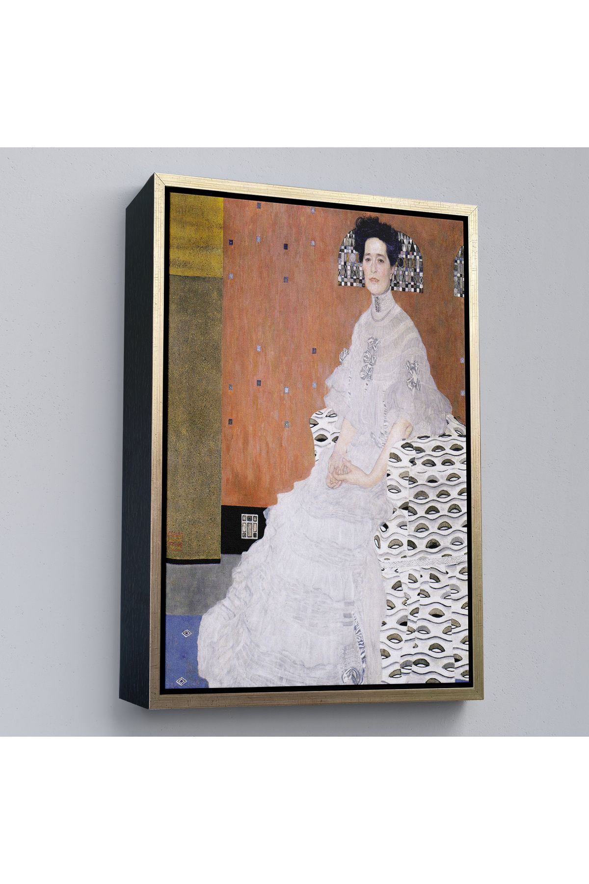 Jusoon Çerçeveli Gustav Klimt Fritza Riedler'İn Portresi Tablo-7340