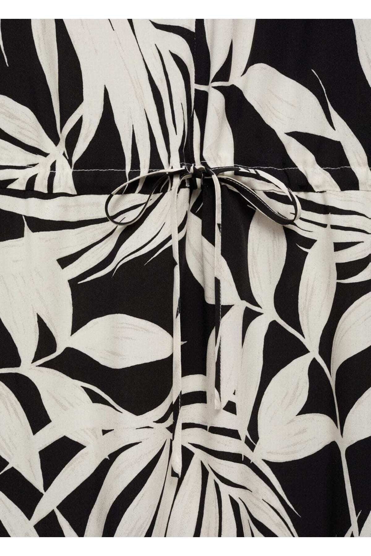 MANGO Woman-Patterned bow dress 6