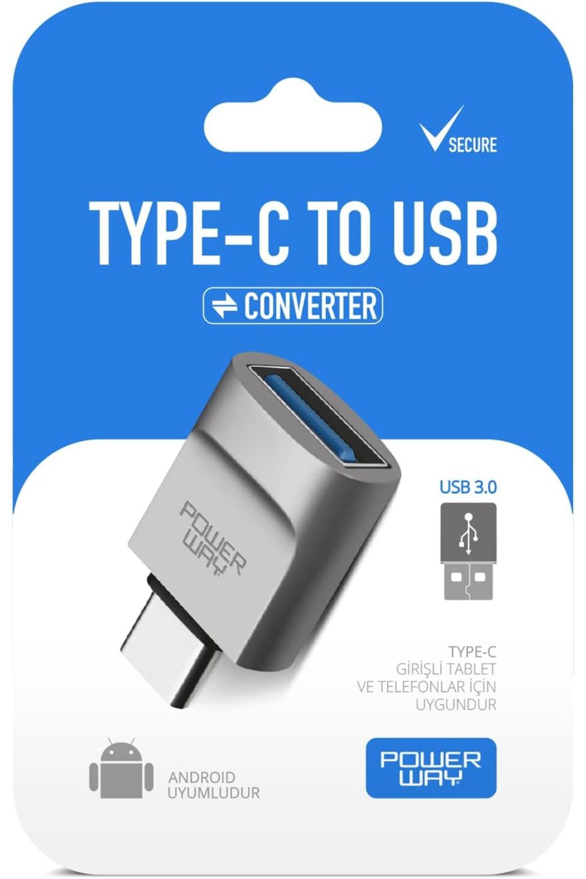 STOREMAX efshopx Type-C to Usb 3.0 (YÜKSEK HIZLI) Veri Aktarımı Otg Çevirici Dönüştürücü Adaptör N