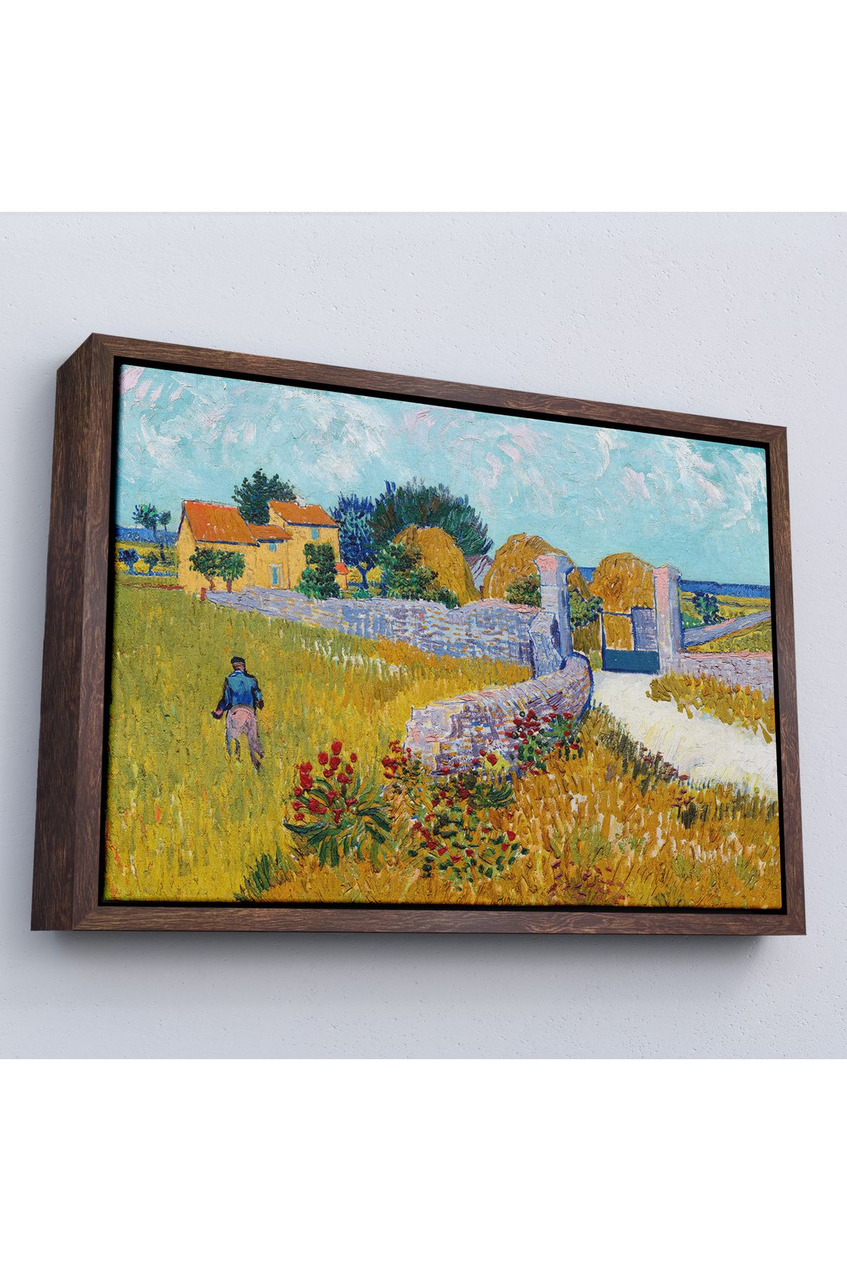 bluvex Çerçeveli Vincent Van Gogh Provence’De Çiftlik Evi Tablo-7168