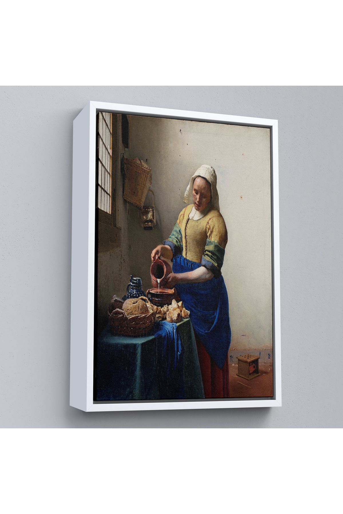 Yarımada Bahçe YB Çerçeveli Johannes Vermeer - Sütçü Kız Tablo - The Milkmaid-7434